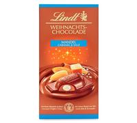 Lindt Tavoletta di cioccolato di Natale con mandorle Caramel e sale | 100 g Lavagna Salted Caramel | Regalo di cioccolato per Natale