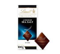 Lindt Tavoletta di cioccolato Excellence al sale marino scuro ciascuna, 100 g