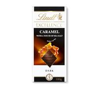 Lindt Tavoletta EXCELLENCE Caramello Salato, Tavoletta di Cioccolato Fondente Lindt al Caramello Salato, Formato 100g