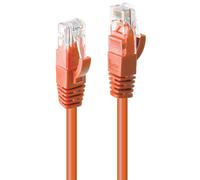 LINDY 0.5m Cat.6 U/UTP Network Cable, Orange 0.5m Orange