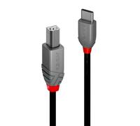 LINDY 1m USB 2.0 Type C to B Cable, Anthra Line, USB B to USB C Printer Cable, T
