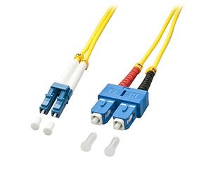 Lindy 2.0m OS2 LC - SC Duplex cavo a fibre ottiche 2 m Giallo