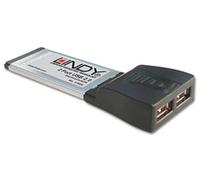 Lindy 2-Port ExpressCard USB 2.0 Adapter Scheda di interfaccia e Adattatore