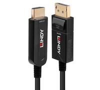 LINDY 20m Fibre Optic Hybrid DisplayPort 1.2 to HDMI 18G Cable