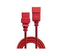Lindy 30125 3 m Accoppiatore C20 Accoppiatore C19 250 V 16 A Prolunga IEC Rossa