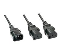 LINDY 30363 Cavo a Y Alimentazione [1x Spina IEC C14 - 2x Presa IEC C13] 1.00