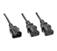 LINDY 30363 Cavo a Y Alimentazione [1x Spina IEC C14 - 2x Presa IEC C13] 1.00