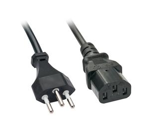 Lindy 30418 Switzerland Black IEC Mains Cable black 3 m