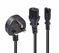 Lindy 30426 2,5 m spina UK 3 pin spina a IEC C13 e C7 "Y Splitter cavo - nero