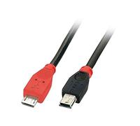 LINDY 31718 - Cavo USB 2.0, da connettore Micro-B a connettore Mini B, 1,0 m.