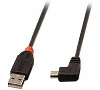 LINDY 31972 - Cavo USB 2.0, da connettore A a connettore Mini B, 90° 2,0 m.