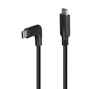 Lindy 32019 Cavo USB 3.2 Tipo C ad angolo di 90°, 10Gbps, PD 60W, 1.5m
