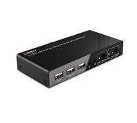 Lindy Switch KVM 32809 – HDMI 4K60, USB 2.0, Audio, 2 porte – Nero