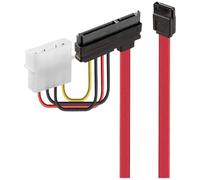Lindy 33364 Cavo Interno SATA e Alimentazione, 0.3 mt, Nero/Rosso