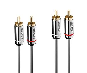 LINDY 35344 - Cavo audio Dual Phono Cromo Line, 0,5 m, colore: Antracite