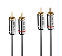 Lindy 35345 - Cavo audio Dual Phono Cromo Line, 1 m, colore: Antracite
