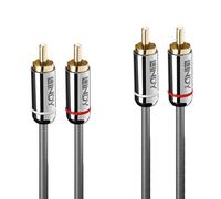Lindy 35349 cavo audio 10 m 2 x RCA Antracite (10M Dual Phono Cable, Cromo - Line - Warranty: 120M) NEW