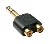 Lindy 35623 Adattatore Audio 2X RCA Femmina a Jack 6.3mm Maschio