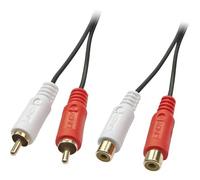 LINDY 35674 RCA Audio Prolunga [2x Spina RCA - 2x Presa RCA] 10.00 m Nero
