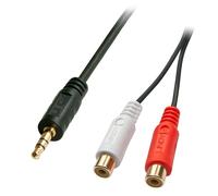 Lindy 35678 cavo audio 0,25 m 2 x RCA 3.5mm Nero, Rosso, Bianco (35678) NEW