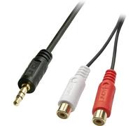LINDY 35678 Kabel Jack / RCA Audio Adattatore [1x Spina jack da 3.5 mm - 2x Pr