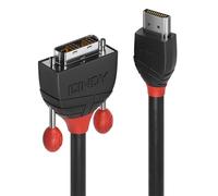 Lindy 36270 cavo e adattatore video 0,5 m HDMI tipo A [Standard] DVI-D Nero (0.5M HDMI TO DVI-D CABLE - BLACK LINE)