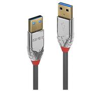 LINDY 36625 0.5 m USB 3.0 Type A Cable, Cromo Line