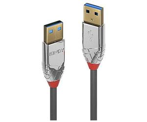 LINDY 36625 0.5 m USB 3.0 Type A Cable, Cromo Line