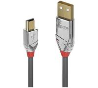 LINDY 36630 Cavo USB USB 2.0 Spina USB-A, Spina USB-Mini-B 0.50 m Grigio