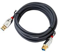 LINDY 36663Lindy 3m USB 3.2 Type A to B Cable, 5Gbps, Cromo Line,Grey 3m Cromo L
