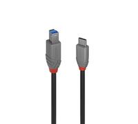 Lindy 36666 cavo USB USB 3.2 Gen 1 [3.1 Gen 1] 1 m USB C USB B Nero (1M USB 3.2 TYPE C TO B CABLE - ANTHRA LINE) NEW