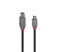 LINDY 36666 Cavo USB USB 3.2 Gen1 (USB 3.0) Spina USB-C®, Spina USB-B 1.00 m Ne