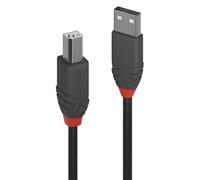 Lindy 36675 cavo USB USB 2.0 5 m USB A USB B Nero (Lindy 36675 5m USB-A M 2.0 To USB-B M 2.0 Anthra Line 480Mbps Cable - Black)