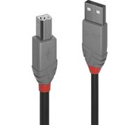 LINDY 36676 Cavo USB USB 2.0 Spina USB-A, Spina USB-B 7.50 m Nero