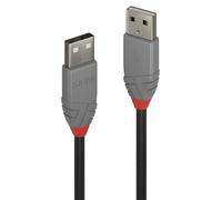 Lindy 36695 cavo USB USB 2.0 5 m USB A Nero (5M USB 2.0 TYPE A TO - A CABLE ANTHRA LINE) NEW