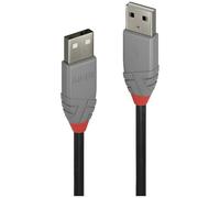 LINDY 36695 Cavo USB USB 2.0 Spina USB-A, Spina USB-A 5.00 m Nero contatti conn
