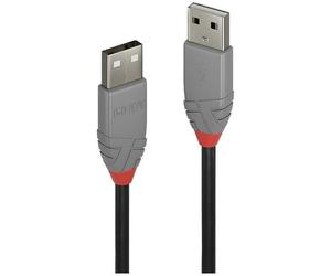 LINDY 36695 Cavo USB USB 2.0 Spina USB-A, Spina USB-A 5.00 m Nero contatti conn