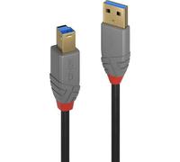 LINDY 36740 Cavo USB USB 3.2 Gen1 Spina USB-A, Spina USB-B 0.50 m Nero