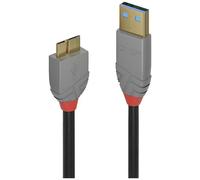 LINDY 36765 Cavo USB USB 3.2 Gen1 Spina USB-A, Spina USB-Micro-B 3.0 0.50 m Ner