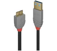 LINDY 36765 Cavo USB USB 3.2 Gen1 Spina USB-A, Spina USB-Micro-B 3.0 0.50 m Ner