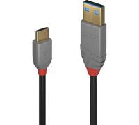 LINDY 36885 Cavo USB USB 2.0 Spina USB-A, Spina USB-C® 0.50 m Nero