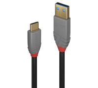 Lindy 36910 cavo USB 0,5 m USB C USB A Nero, Grigio (0.5M Usb 3.2 Type A To C - Cable, 5A Pd, Anthra Line - Warranty: 24M)