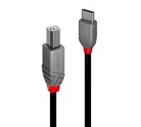 Lindy 36941 cavo USB USB 2.0 1 m USB C USB B Nero (1M USB 2.0 TYPE C TO B CABLE - ANTHRA LINE) NEW