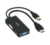 Lindy 38182 cavo e adattatore video 0,15 m Nero