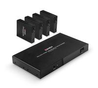 Lindy Estensore AV 38262 Splitter 4 porte HDMI Cat.6 4K60 70 m Nero