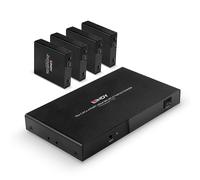 Lindy Estensore AV 38262 Splitter 4 porte HDMI Cat.6 4K60 70 m Nero