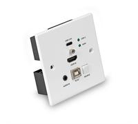 Lindy 38387 Extender KVM da parete standard UK HDBaseT Cat.6 HDMI 4K60 & Tipo...