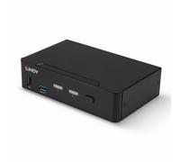 Lindy 39312 Switch KVM DisplayPort 1.4, USB 3.0 & Audio, 2 Porte