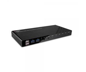 Lindy 39313 switch per keyboard-video-mouse [kvm] Nero (4 Port HDMI 4K60, USB 3.