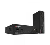 Lindy 39374 estensore KVM Trasmettitore e ricevitore (150M Cat.6 Dual Head Hdmi,